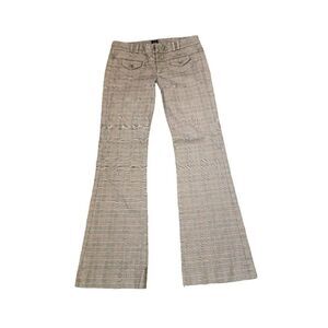 COH Citizens of Humanity Houndstooth Low Rise Flare Pants Womens Size 31 Brown